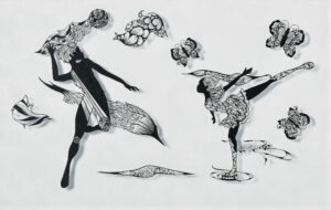 7人のミューズ 日本の切り絵の画像