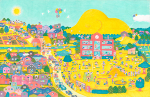 いといゆき『さがしえほん ちびストーリーワールド』より「ぞうやま町」2018年