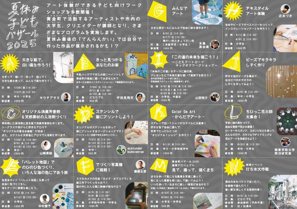 夏休み子どもバザール2025の画像
