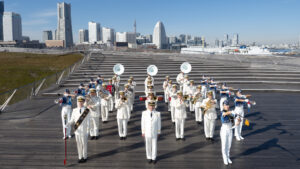 横浜市消防音楽隊　隊列写真