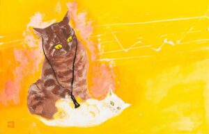 朝倉摂画『スイッチョねこ』原画