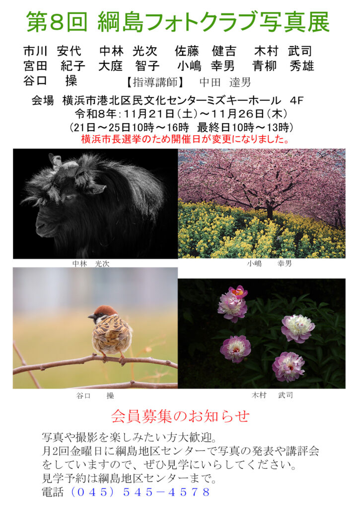 第8回　綱島フォトクラブ写真展の画像