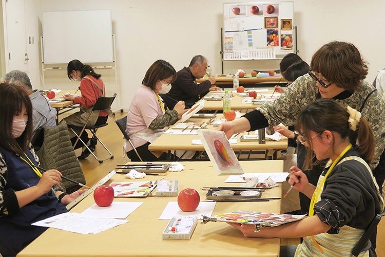 大人のためのアトリエ講座「はじめての油絵 」の画像