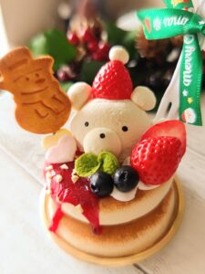 くまさんサンタのメモスタンド作りの画像